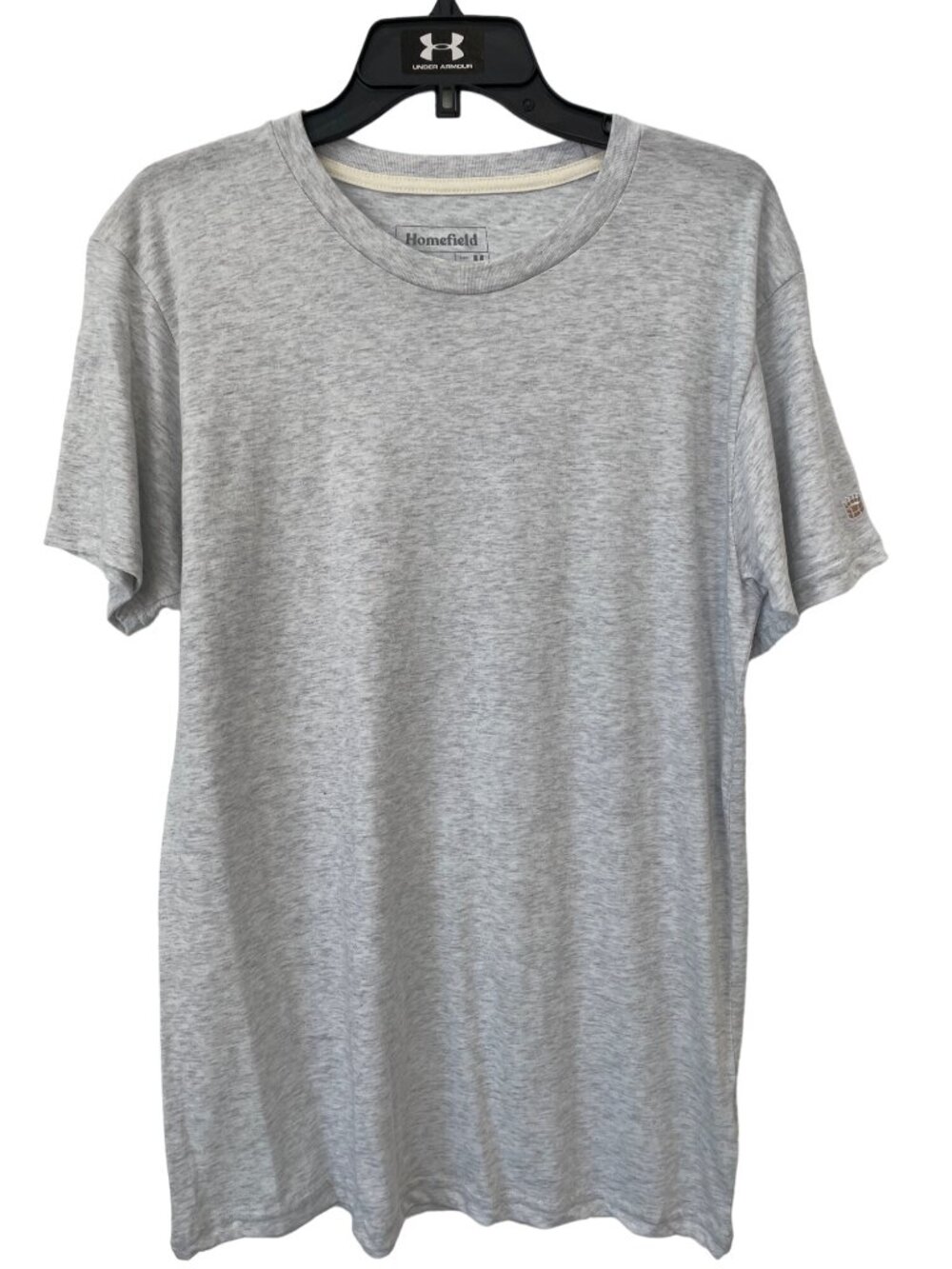 Homefield T Shirt Medium Short Sleeve Heather Gray Cotton Polyester Basic Tee